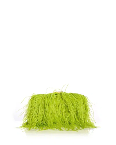 Aqua Feather Clutch - Exclusive In Green