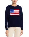 Aqua Flag Cashmere Crewneck Sweater - Exclusive In Black