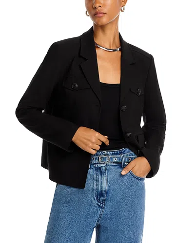 Aqua Flap Pocket Blazer - Exclusive In Black