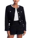 Aqua Flap Pocket Tweed Blazer - Exclusive In Black