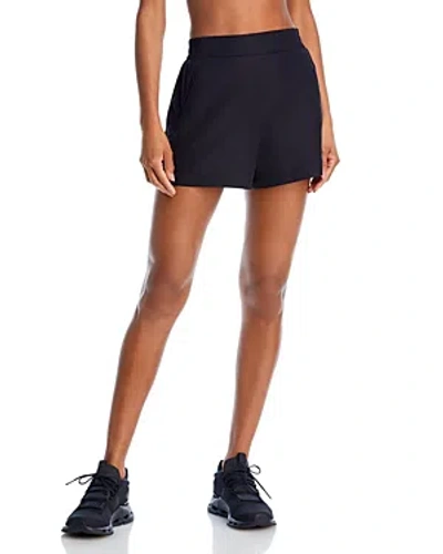 Aqua Flat Front Windbreaker Shorts - 100% Exclusive In Black