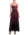Aqua Floral Bustier Maxi Dress - Exclusive In Multi