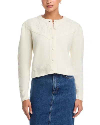 Aqua Floral Embroidered Cardigan - Exclusive In Neutral