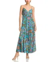 AQUA FLORAL IKAT DRESS - EXCLUSIVE