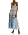 Aqua Floral Lace Dress - Exclusive In Blue Multi
