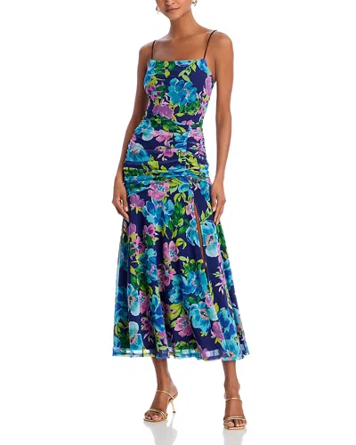 Aqua Floral Maxi Dress - Exclusive In Navy Floral
