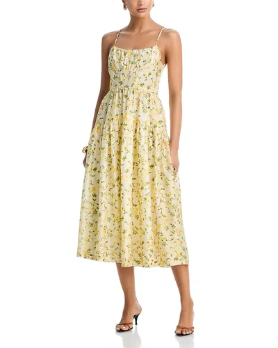 Aqua Floral Midi Dress - Exclusive In Multi