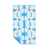 Aqua Floral Print Beach Towel - Exclusive In White/light Blue