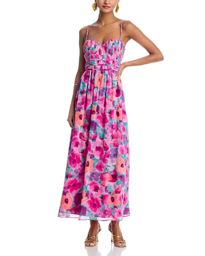 Aqua Floral Sleeveless Maxi Dress - Exclusive In Purple Multi