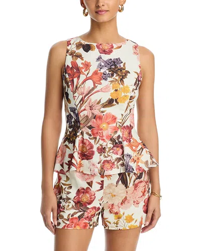Aqua Floral Sleeveless Top - Exclusive In Multi