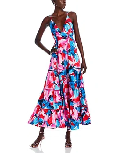Aqua Floral Tie Back Maxi Dress - 100% Exclusive In Pink Multi