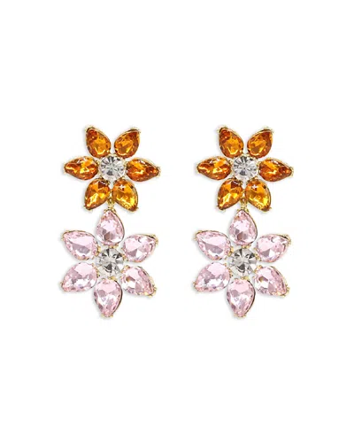 Aqua Flower Drop Earrings, 1.8l - Exclusive In Multi