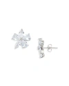 AQUA FLOWER STUD EARRINGS, 0.6 DIAMETER - EXCLUSIVE