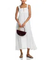 Aqua Flowy Handkerchief Hem Maxi Dress - Exclusive
