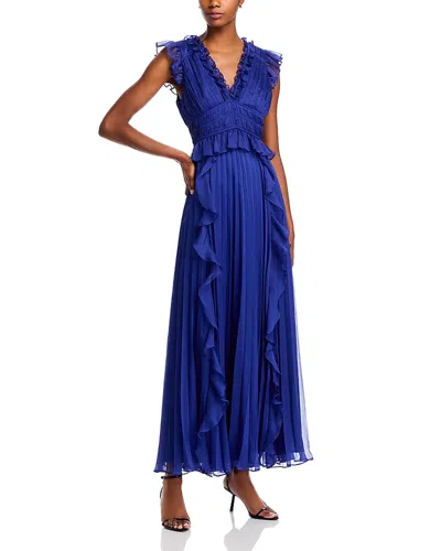 Aqua Flutter Maxi Dress - Exclusive In Blue