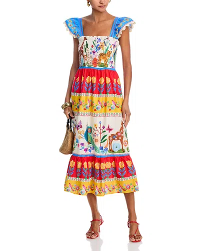 Aqua Flutter Maxi Dress - Exclusive In Neutral