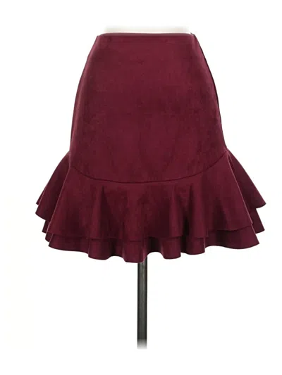 Pre-owned Aqua Formal Skirt In Burgundy
