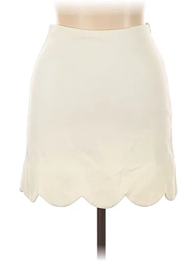 Pre-owned Aqua Formal Skirt In White