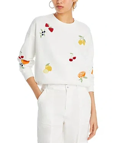 Aqua Fruit Embroidered Sweatshirt - 100% Exclusive In White