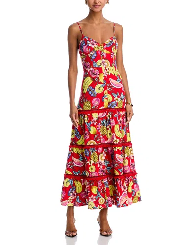 Aqua Fruit Tassel Dress - Exclusive In Red Multi