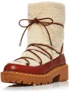 AQUA FUZZ WOMENS LEATHER LUGGED SOLE WINTER & SNOW BOOTS