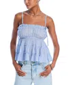 Aqua Gathered Tank Top - Exclusive
