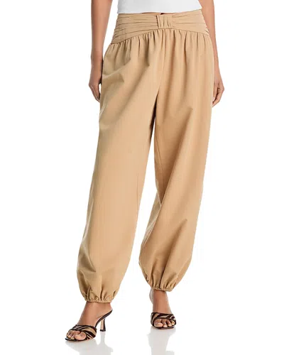 Aqua Gathered Waist Balloon Pants - Exclusive In Brown