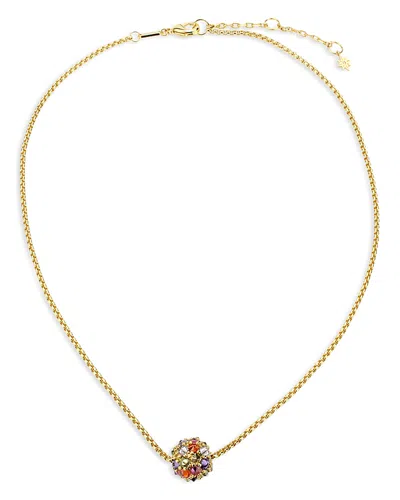Aqua Gems Fiesta Ball Pendant Necklace, 16-18 - Exclusive In Multi/gold