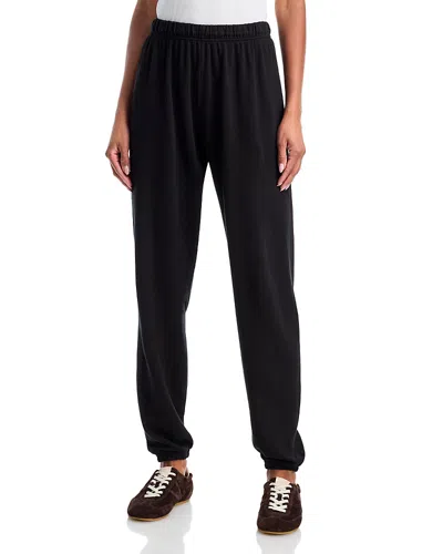 Aqua Gina Pull On Cotton Sweatpants - Exclusive In Black