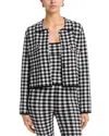 Aqua Gingham Knit Jacket - Exclusive In Multi