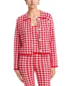 Aqua Gingham Knit Jacket - Exclusive In Multi