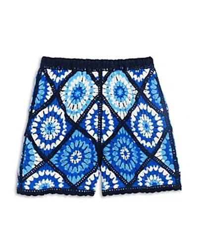 Aqua Girls' Allover Crochet Shorts, Big Kid - 100% Exclusive In Blue