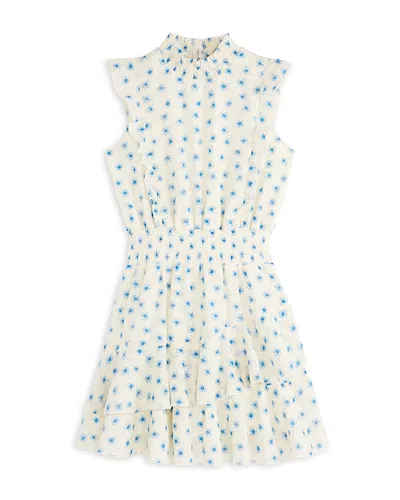 Aqua Girls' Cotton Voile Eyelet Print Dress, Little Kid, Big Kid - Exclusive In Multi