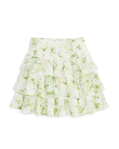 Aqua Girls' Cotton Voile Eyelet Print Skirt, Big Kid - Exclusive In Multi