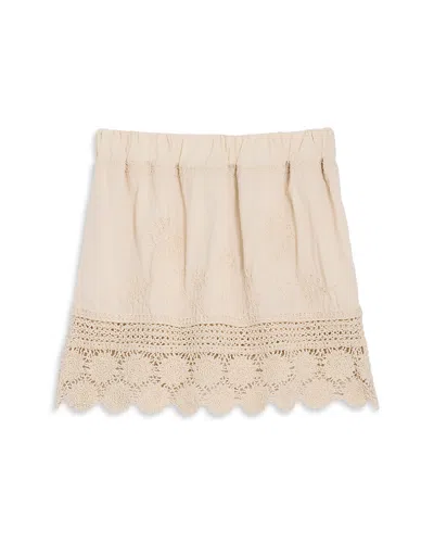 Aqua Girls' Crochet Flower Skirt, Big Kid - Exclusive In Neutral