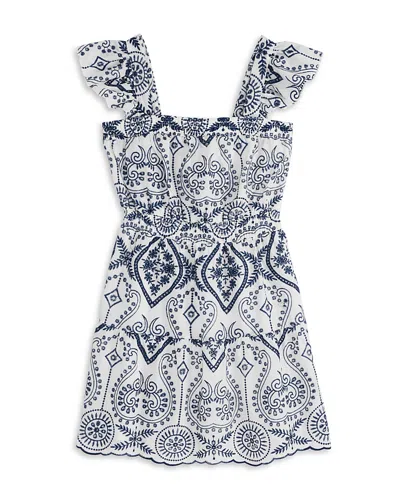 Aqua Girls' Embroidered Dress, Little Kid, Big Kid - Exclusive In Multi