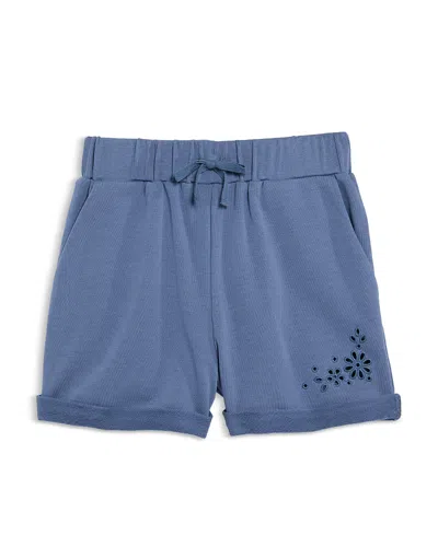Aqua Girls' Eyelet Shorts, Big Kid - Exclusive In Blue