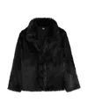 Aqua Girls' Faux Fur Jacket, Big Kid - Exclusive In Black