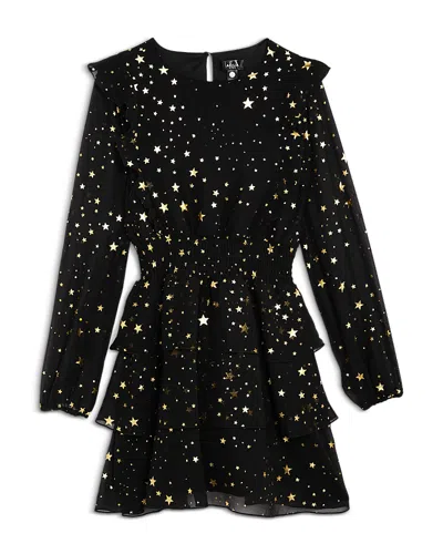 Aqua Girls' Long Sleeved Best Seller Dress, Big Kid - Exclusive In Black