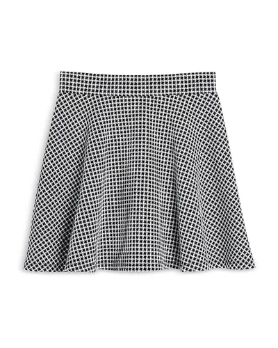 Aqua Girls' Plaid Circle Skirt - Little Kid, Big Kid - Exclusive In Black/white
