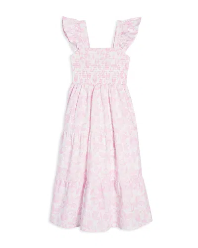 Aqua Girls' Poplin Print Dress - Little Kid, Big Kid In Multi