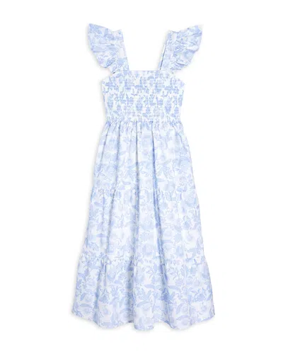 Aqua Girls' Poplin Print Dress - Little Kid, Big Kid In Multi