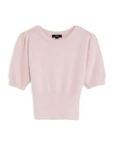 Aqua Girls' Puff Sleeve Sweater, Little Kid, Big Kid - Exclusive In Pink