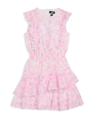 Aqua Kids' Girls' Ruffle Eyelet Mini Dress - Toddler - Exclusive In Pink