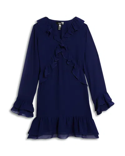 Aqua Girls' Ruffled Dress, Big Kid - Exclusive In Blue