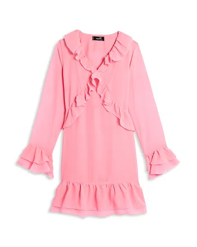 Aqua Girls' Ruffled Dress, Big Kid - Exclusive In Pink