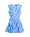 Aqua Girls' Ruffled Mini Dress, Little Kid, Big Kid - Exclusive In Animal Print