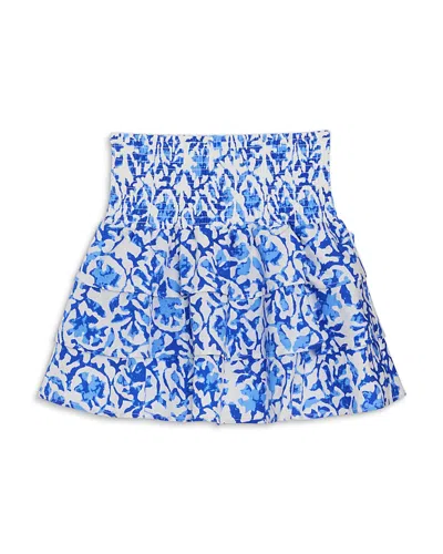 Aqua Girls' Ruffled Mini Skirt, Little Kid, Big Kid - Exclusive In Blue