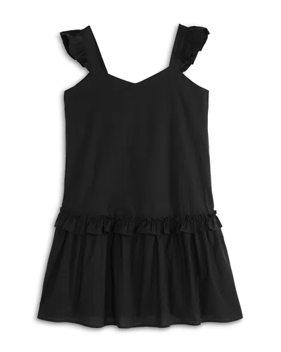 Aqua Girls' Short Sleeved Mini Dress, Little Kid, Big Kid - Exclusive In Black
