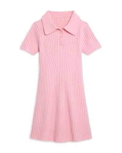 Aqua Girls' Short Sleeved Sweater Dress, Big Kid - Exclusive In Pink